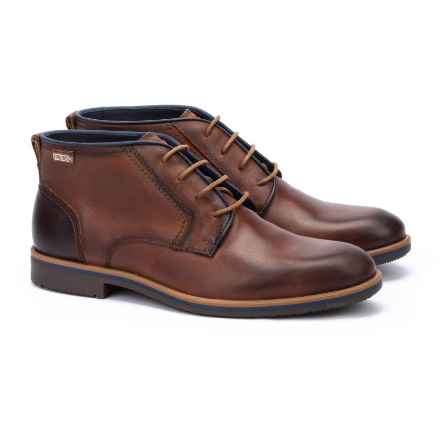 Men's Pikolinos LEON Ankle Boots Brown | NZ LA78935